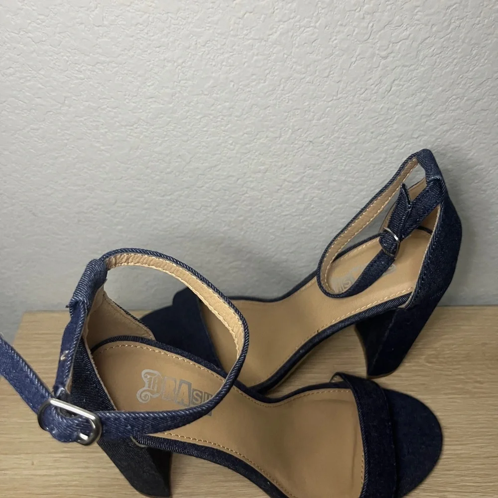 Brash Denim Blue Heels - Picture 3 of 10